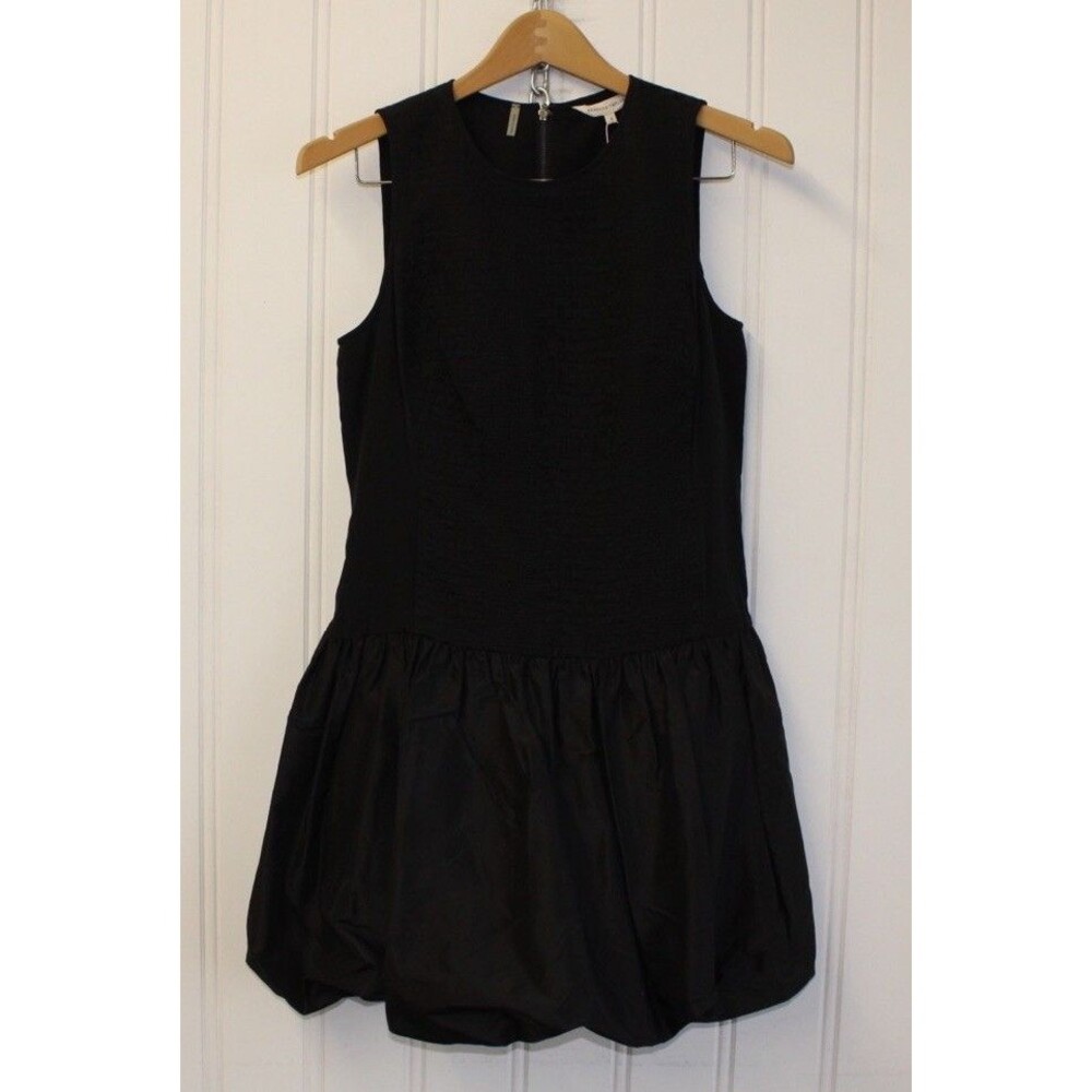 Rebecca Taylor Bubble Taffeta Dress Black Sleeveless Textured‎ Classic Size 6